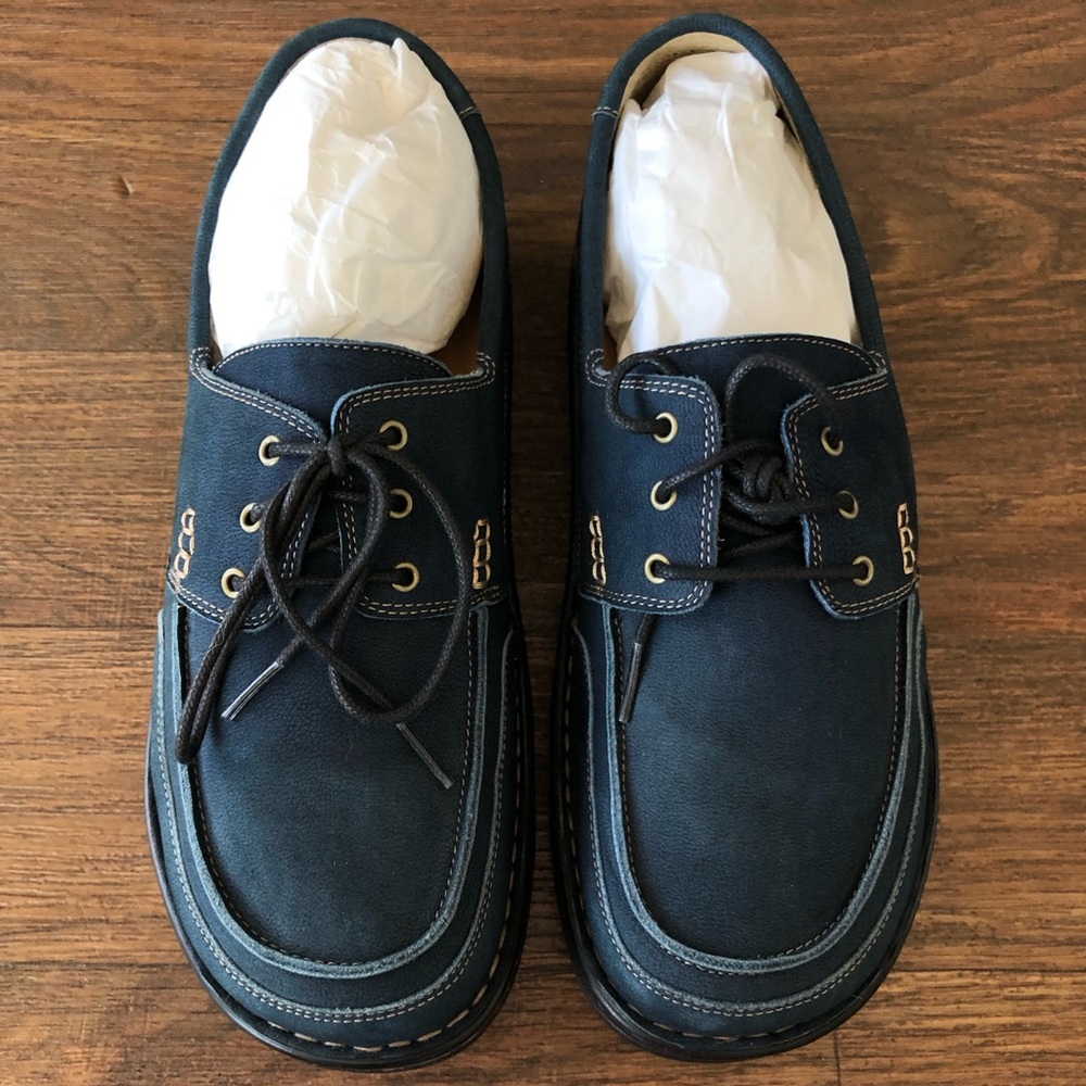 Men's Lake Blue Casual Suede Lace-Up Boat Shoes - EU 43 / US 9 - NEW
